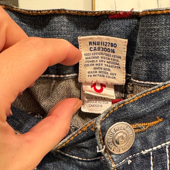 True Religion Men's Bootcut Jeans in Faded Blue - Picture 5 of 8